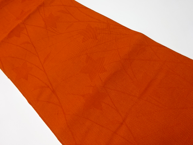 JAPANESE KIMONO / VINTAGE NAGOYA OBI / WOVEN FLORAL PLANTS